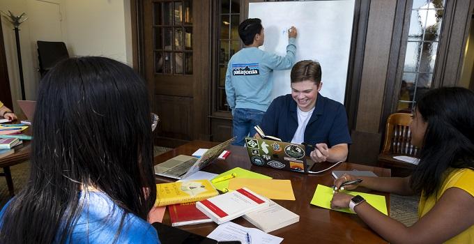 Students working on a project