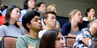 Students in a class lecture